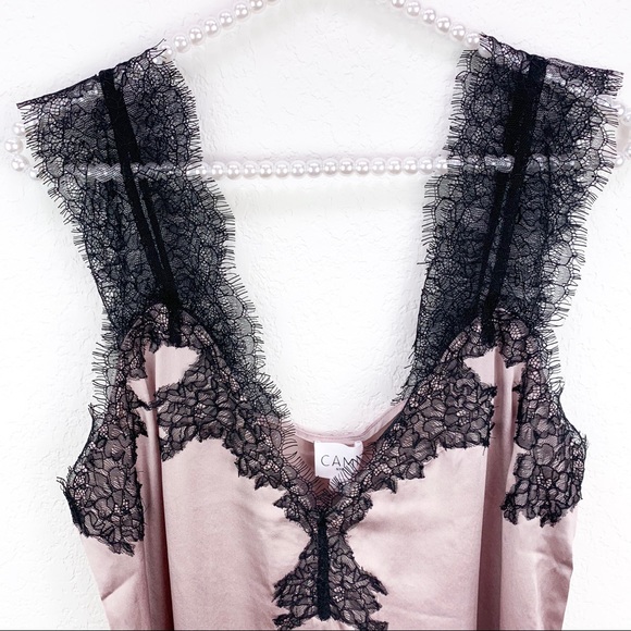 NWT Cami NYC The Lauren in Oyster & Black Lace Top - Picture 3 of 6